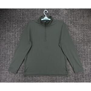 CUTS Sweater Mens Large Green 1/4 Zip Performance Pullover Stretch City Golf